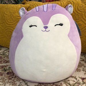 16" Syndee the Squirrel Pastel Purple Squishmallow